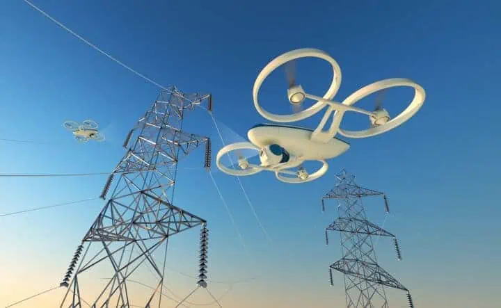 droni per il monitoraggio di linee elettriche