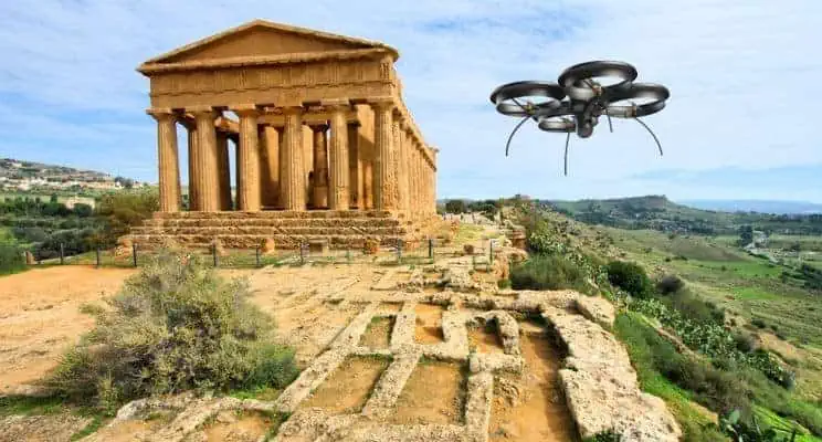 Droni per la mappatura della Valle dei Templi, droni mappatura valle dei templi,