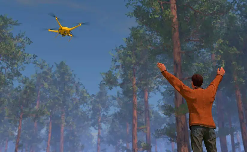 Droni che aiutano i soccorritori