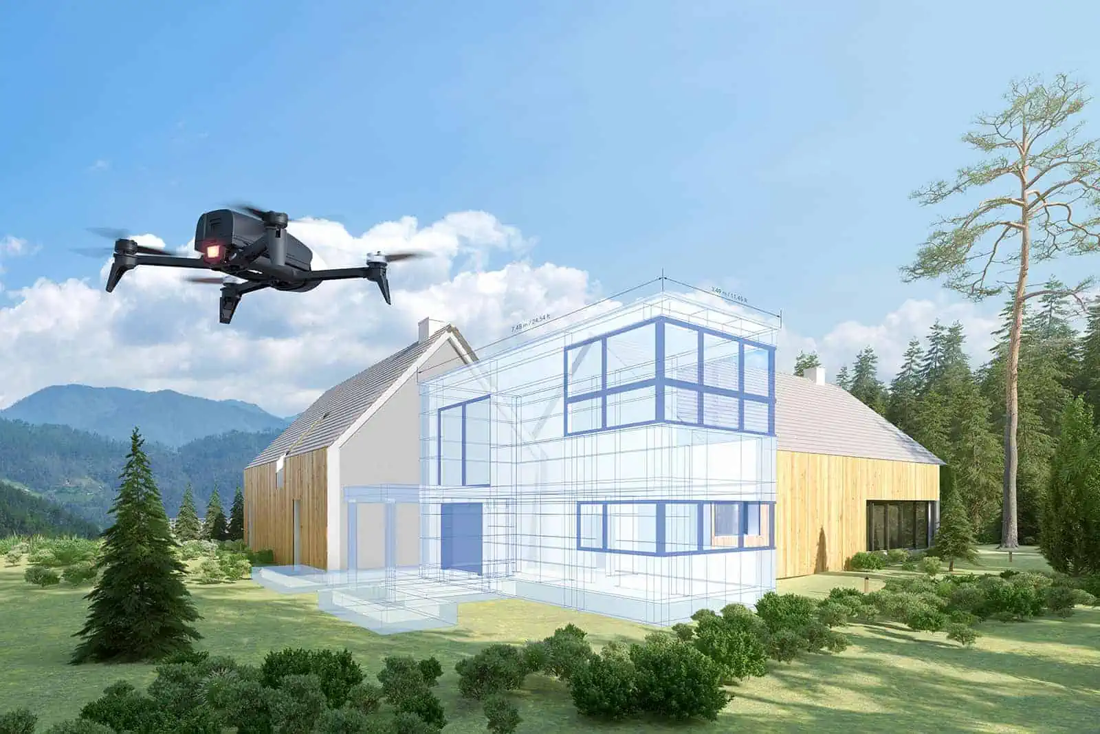 Droni per rilievi su edifici