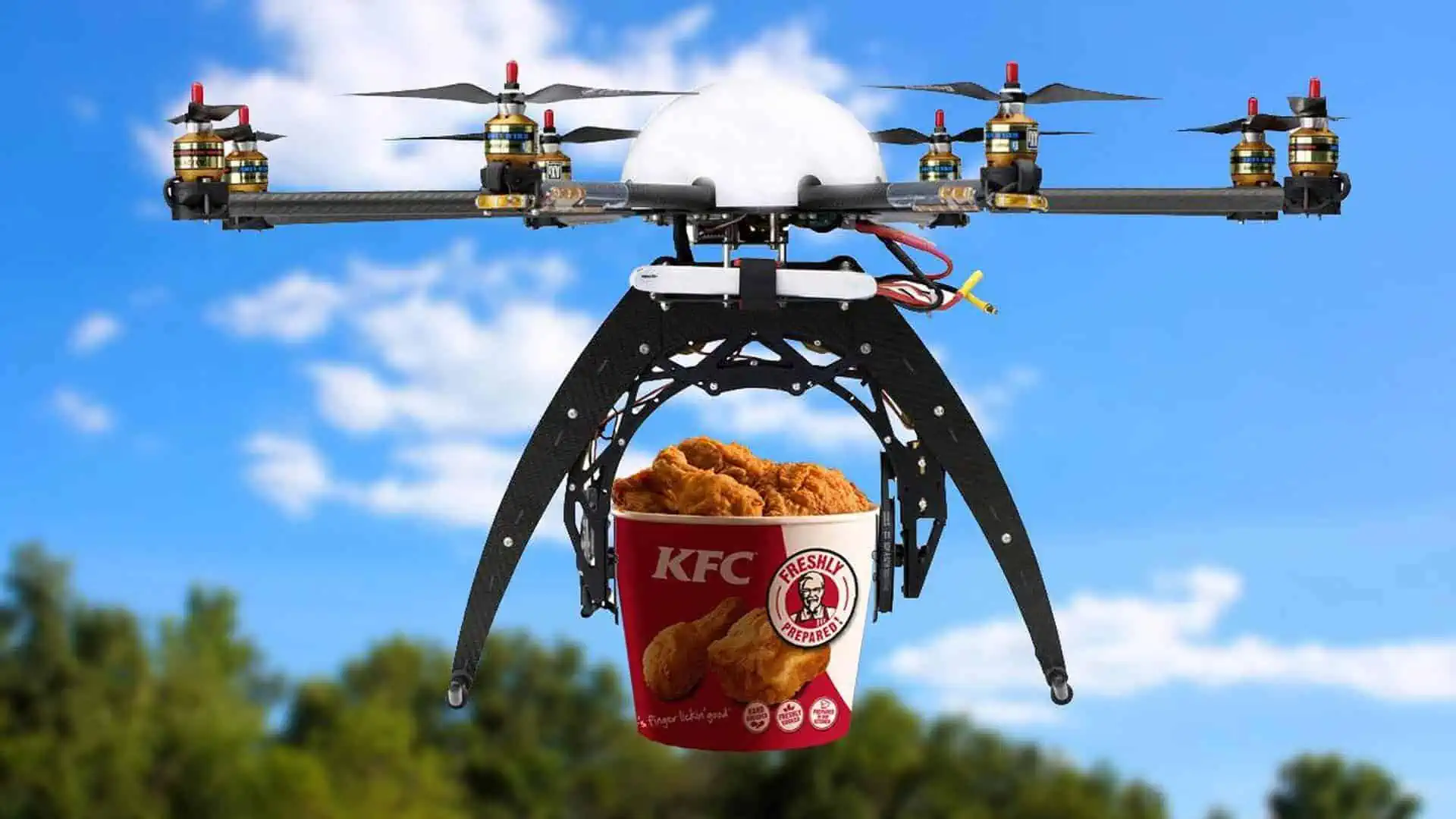 Consegne a domicilio con droni per KFC