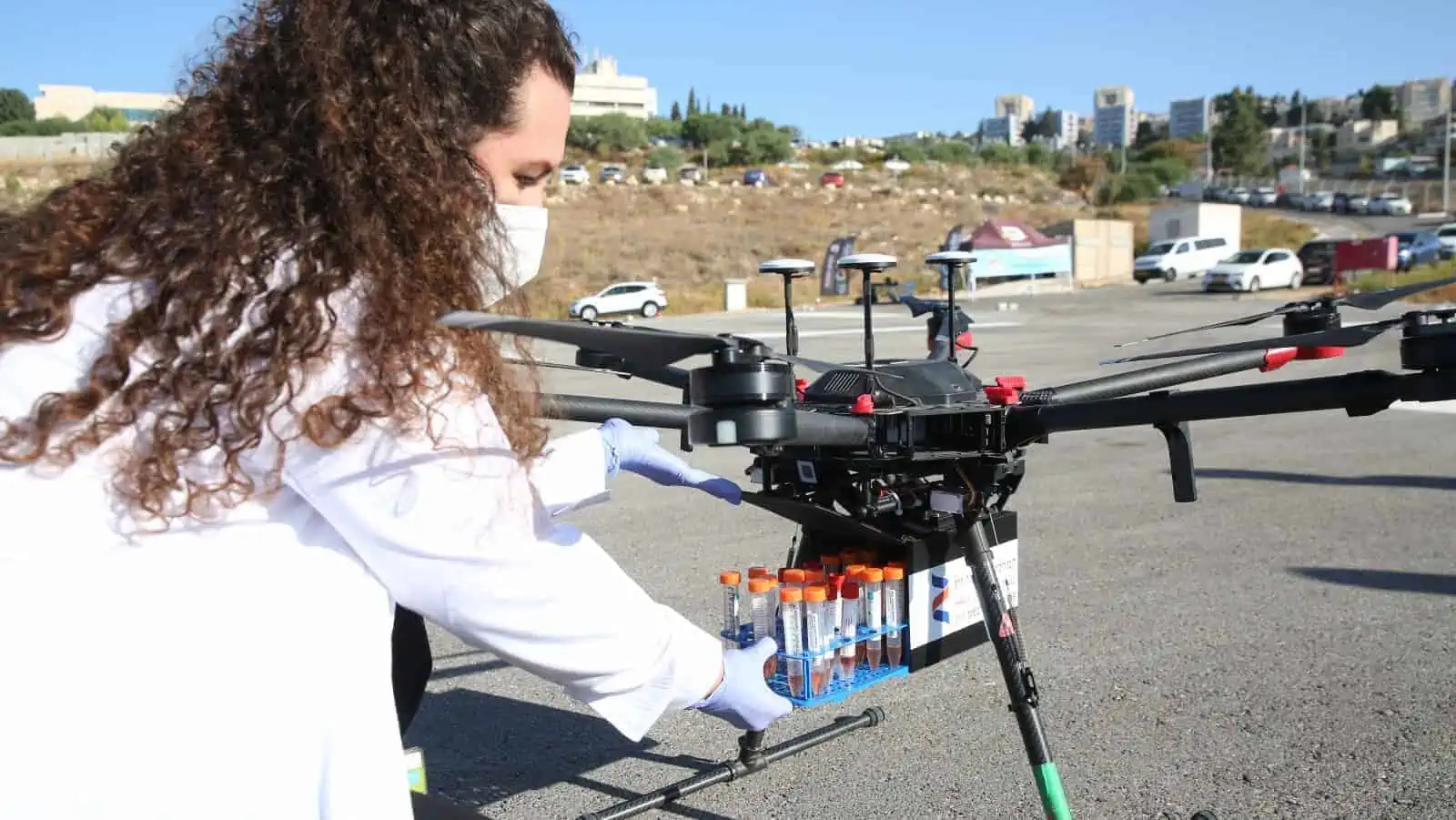 Campioni medici trasportati dai droni in Israele