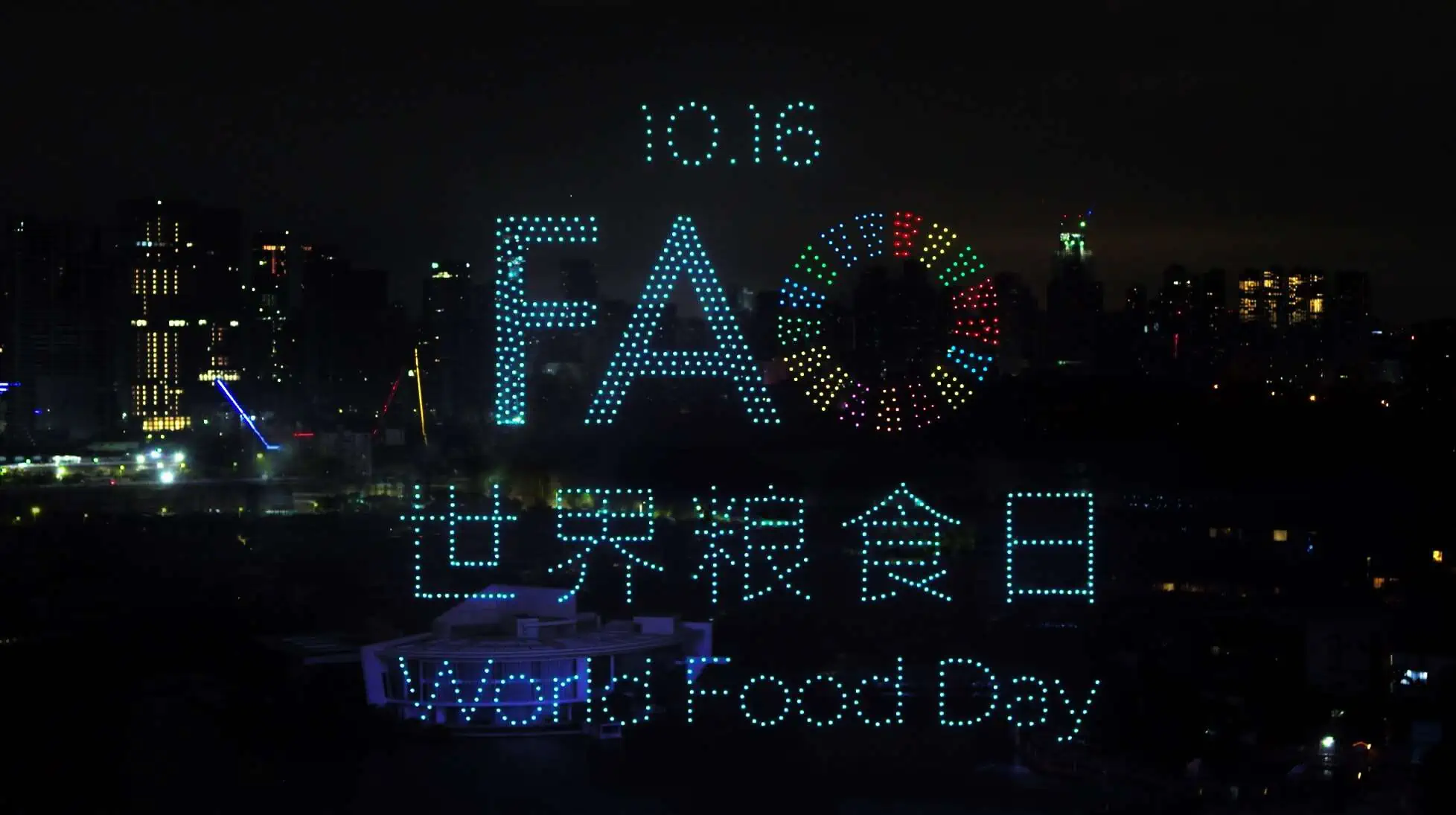 Giornata mondiale alimentazione: lo show con droni