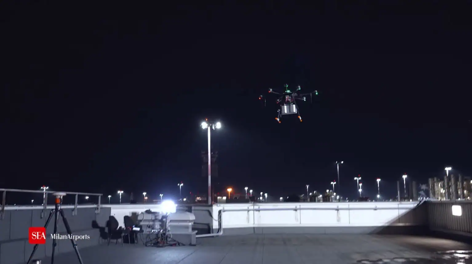 Droni Nimbus da trasporto in volo a Malpensa