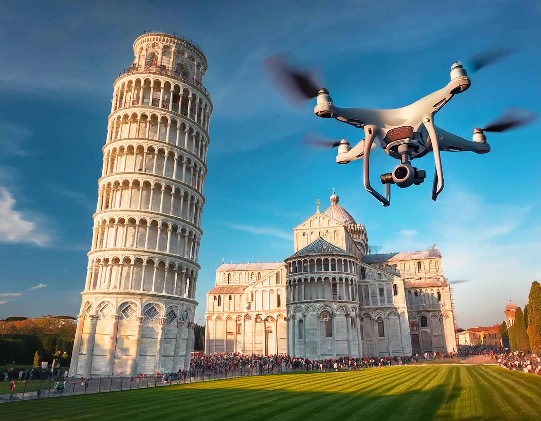 Drone vola sopra la Torre di Pisa, denunciato un turista cinese