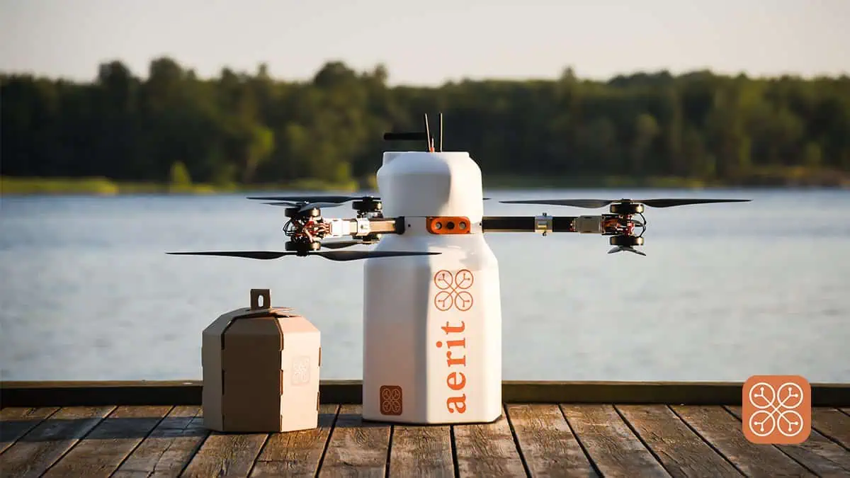 Latte a domicilio consegnato con il drone
