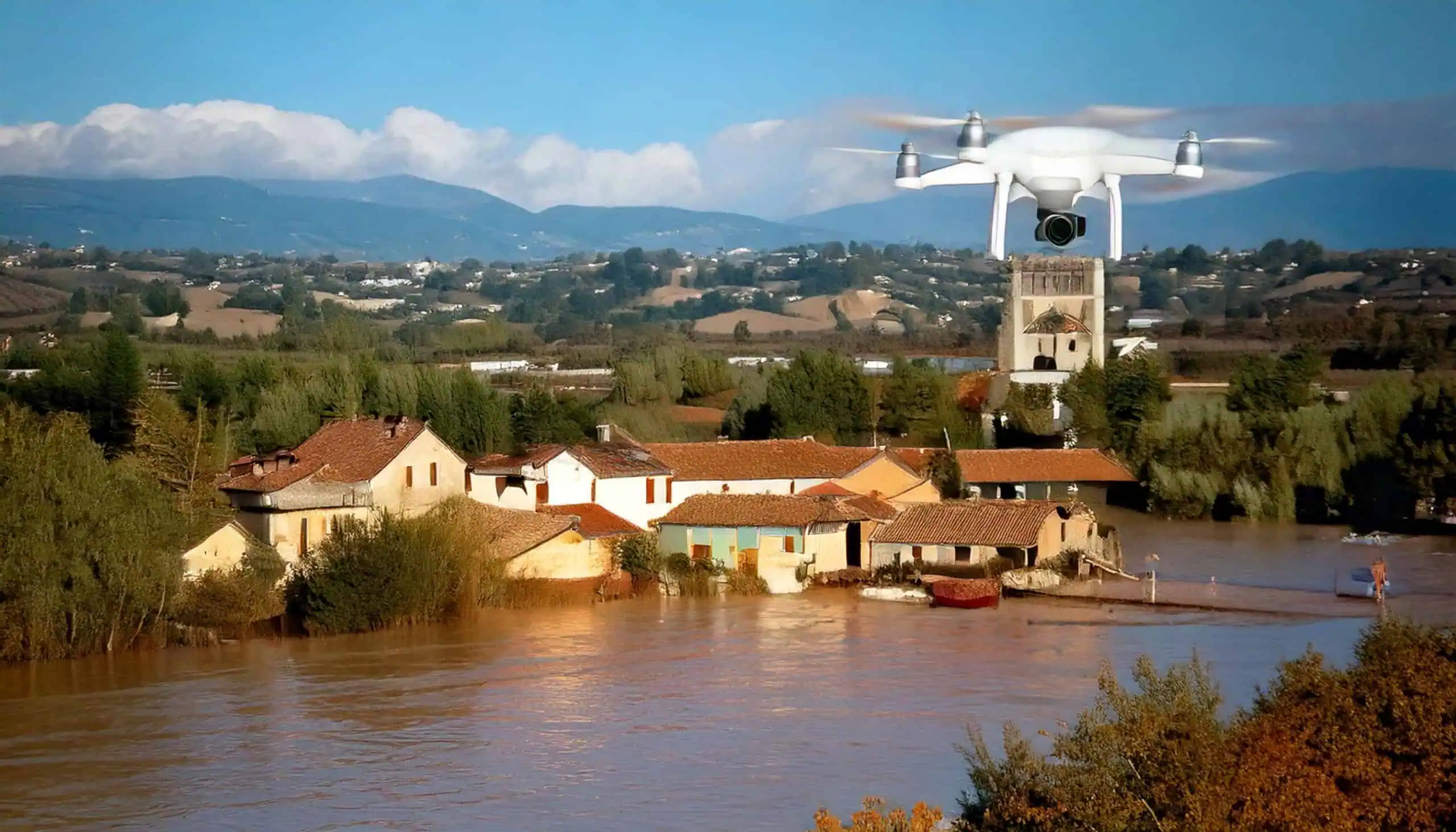 Situazione allagamenti in Emilia Romagna controllata dai droni