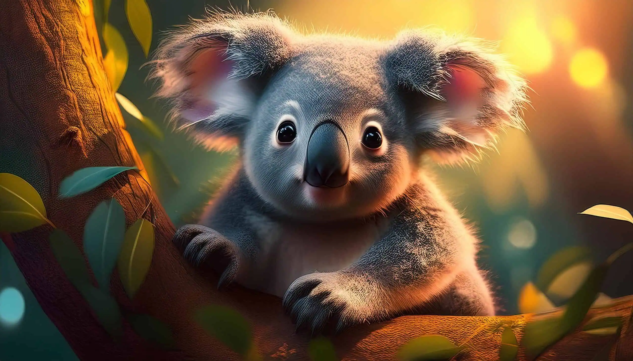 Cucciolo di koala avvistato dal drone