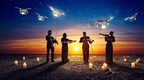 Musica classica e droni: il connubio perfetto per un grande show