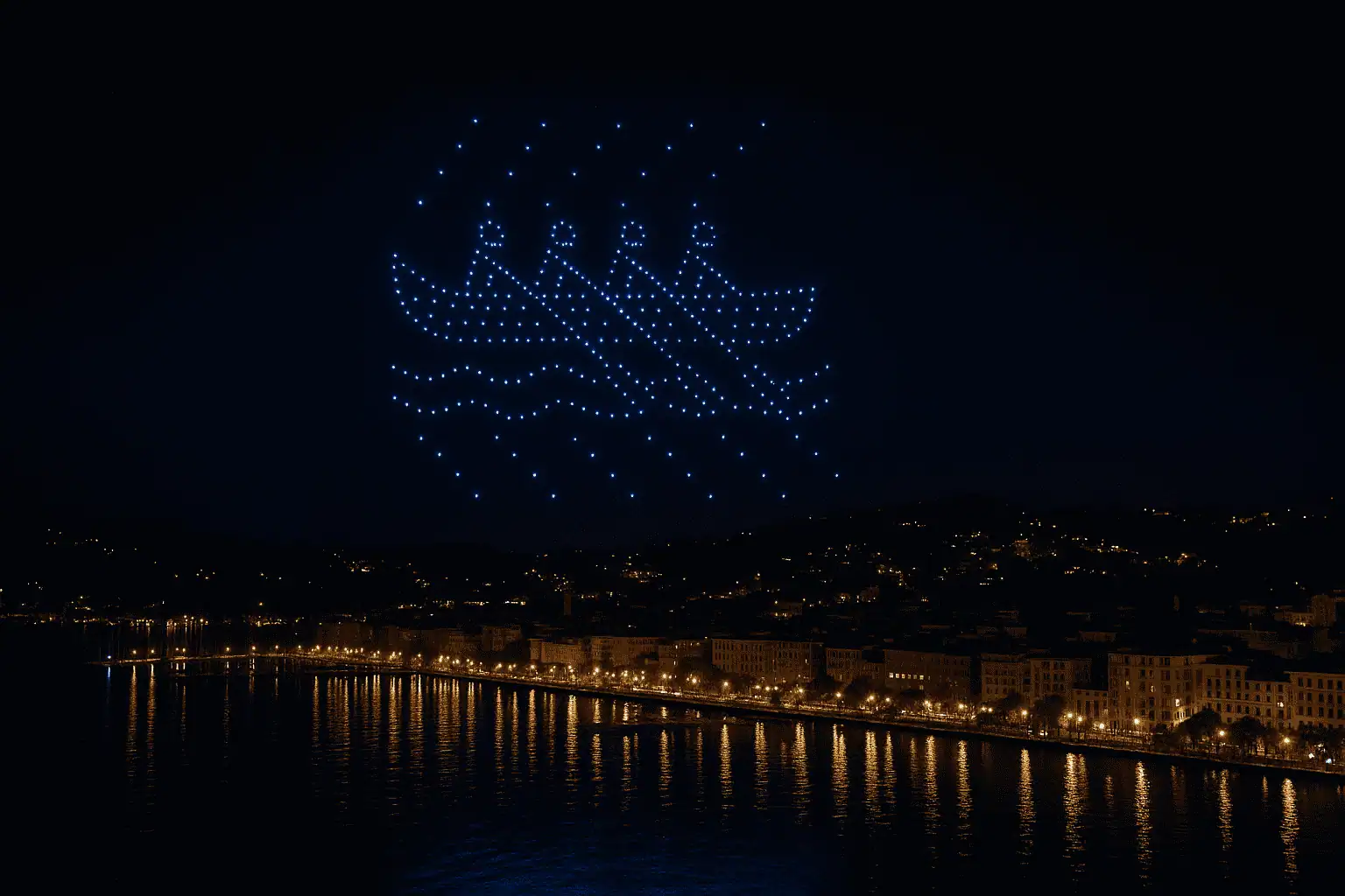 400 droni luminosi al Palio del Golfo di La Spezia: centenario tra cielo, mare e tecnologia