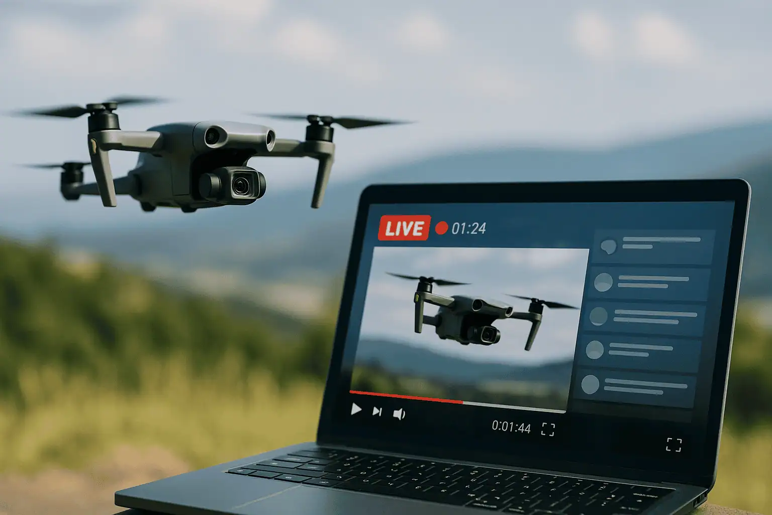 Come realizzare dirette live 4K con il tuo drone DJI: guida passo‑passo
