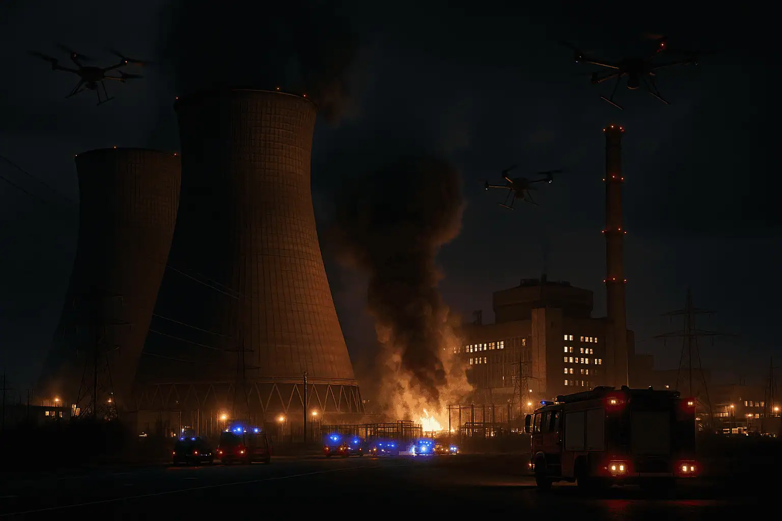 Drone ucraino abbattuto: incendio alla centrale nucleare di Kursk