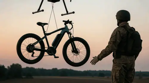 Ucraina: un Drone Salva un Soldato Consegnando una e‑Bike dietro le Linee Nemiche