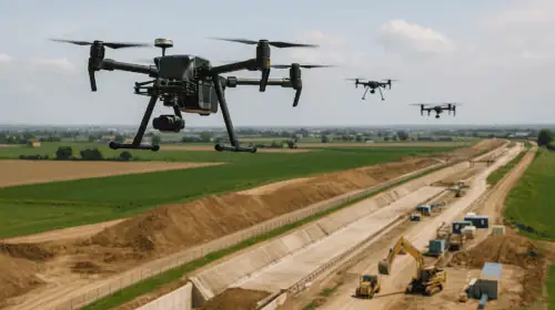 Flotta di droni Saipem sorveglia il cantiere AV Brescia-Verona: innovazione e sicurezza