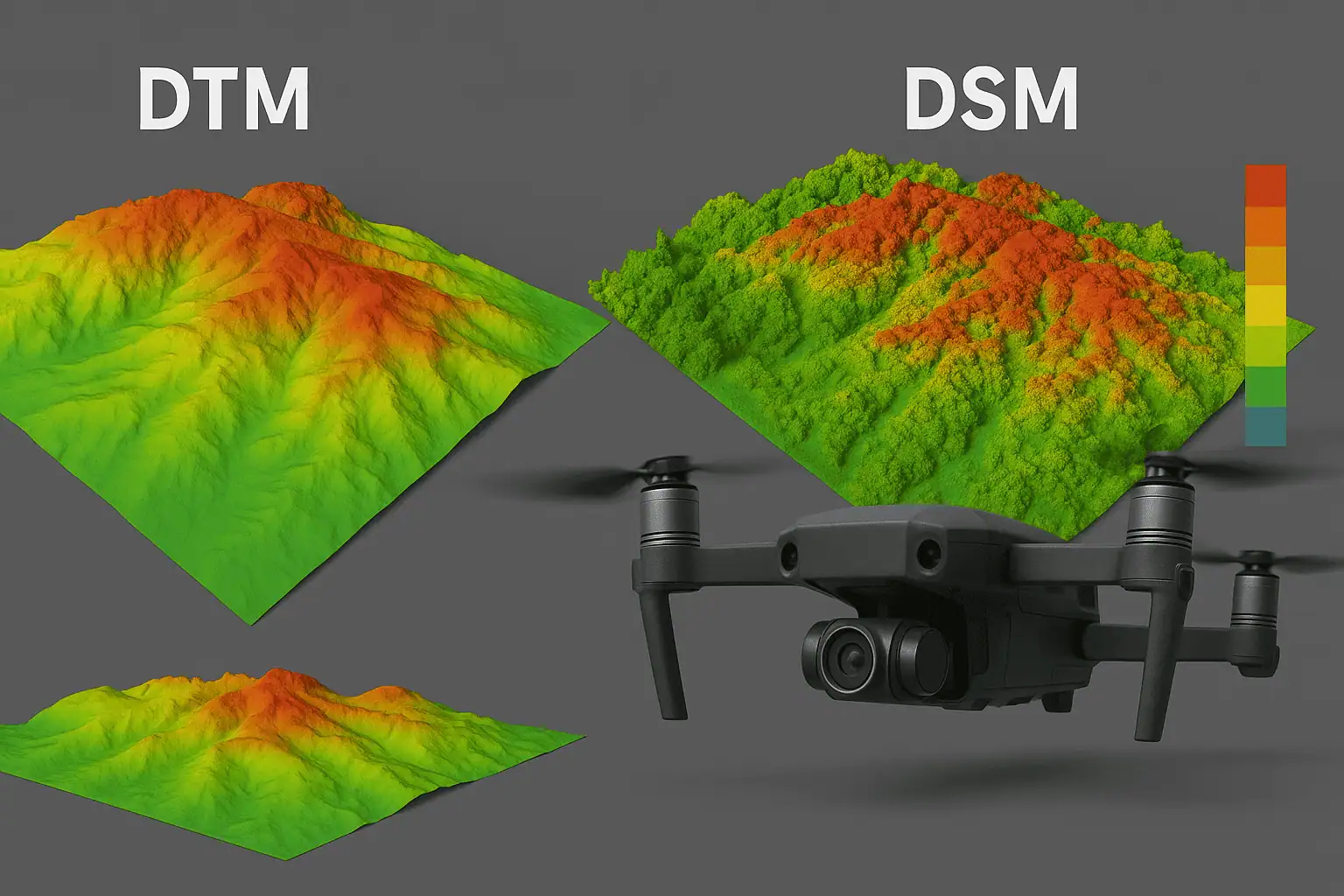 DTM vs DSM: quando usare l’uno o l’altro nei progetti con droni