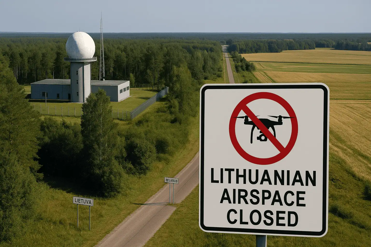 Lituania chiude lo spazio aereo per incursioni di droni lungo il confine