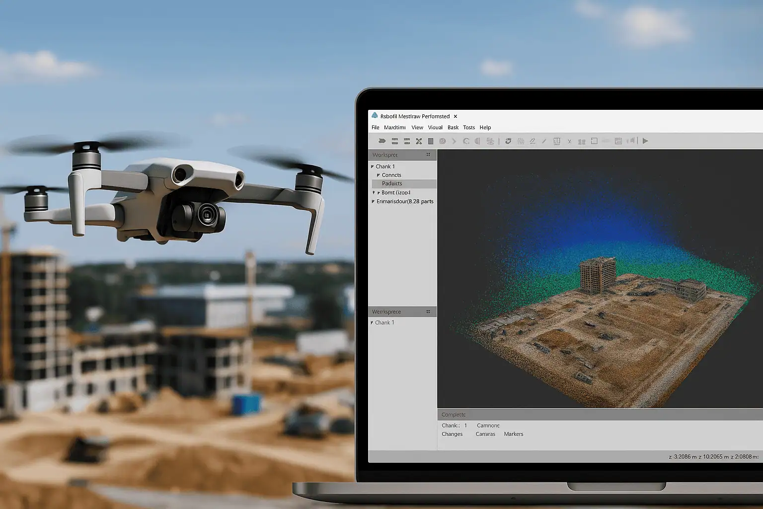 Workflow completo: dal volo con drone alla nuvola di punti in Metashape