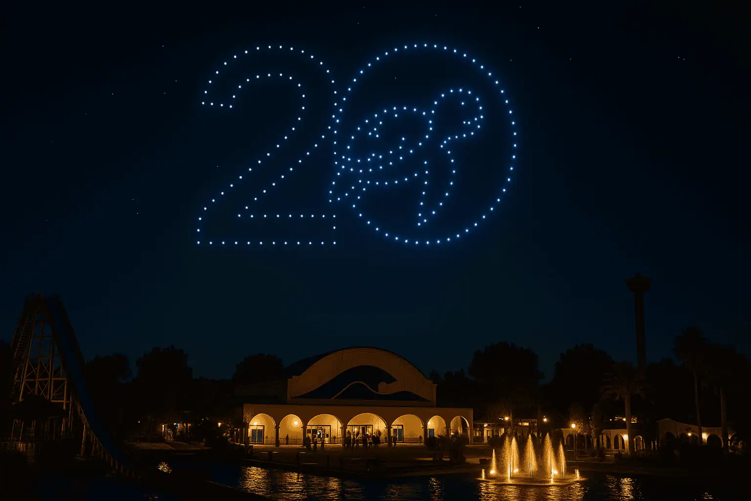 Ferragosto 2025 a Zoomarine: spettacolo con 250 droni luminosi per i 20 anni del parco
