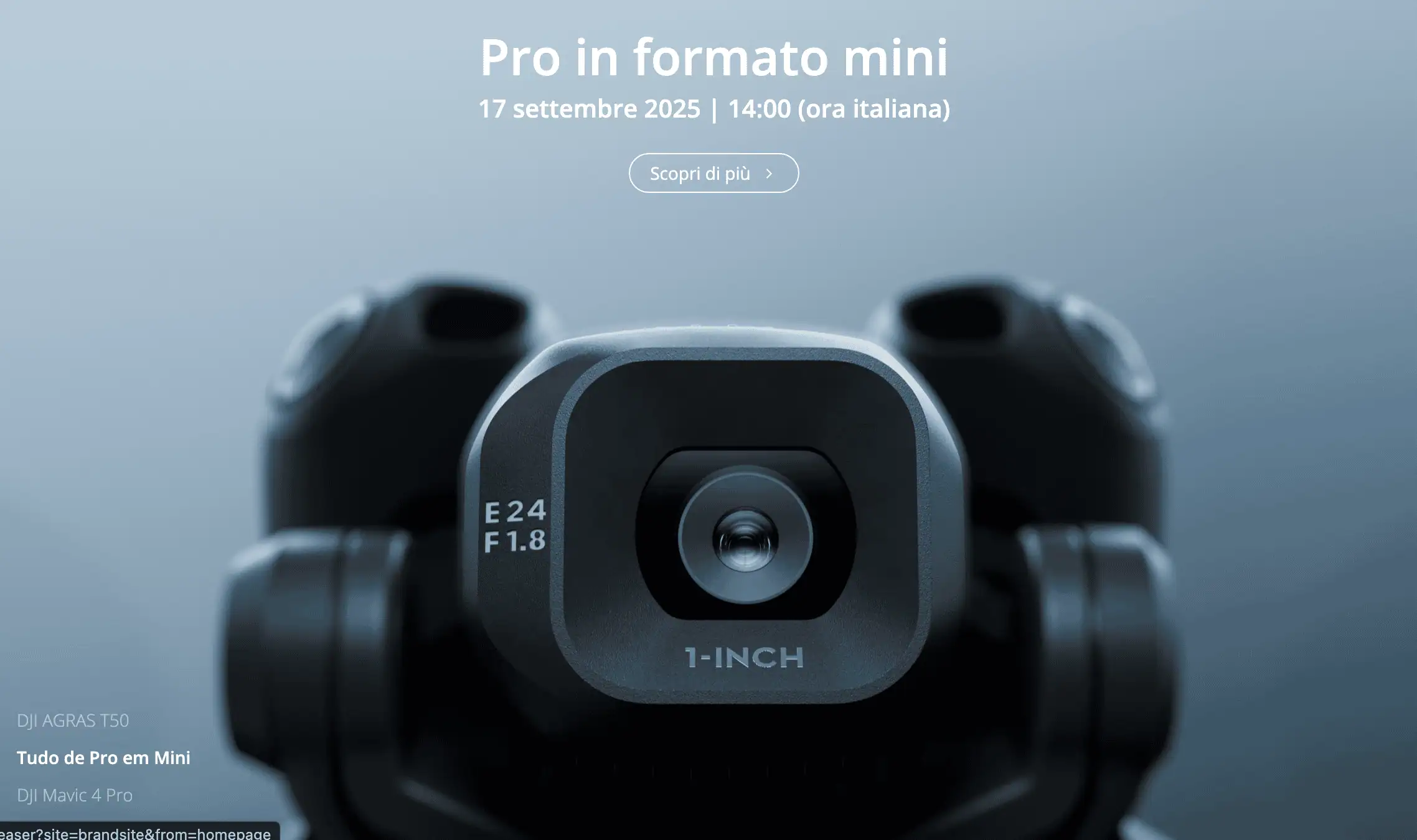 DJI Mini 5 Pro: teaser ufficiale annuncia la presentazione il 17 settembre 2025