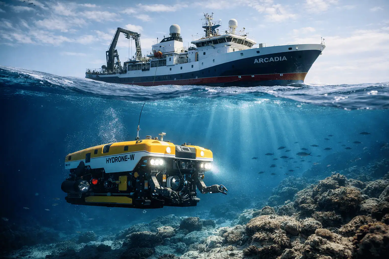 Hydrone-W: il drone subacqueo italiano sulla nave Arcadia rivoluziona la ricerca nei fondali marini