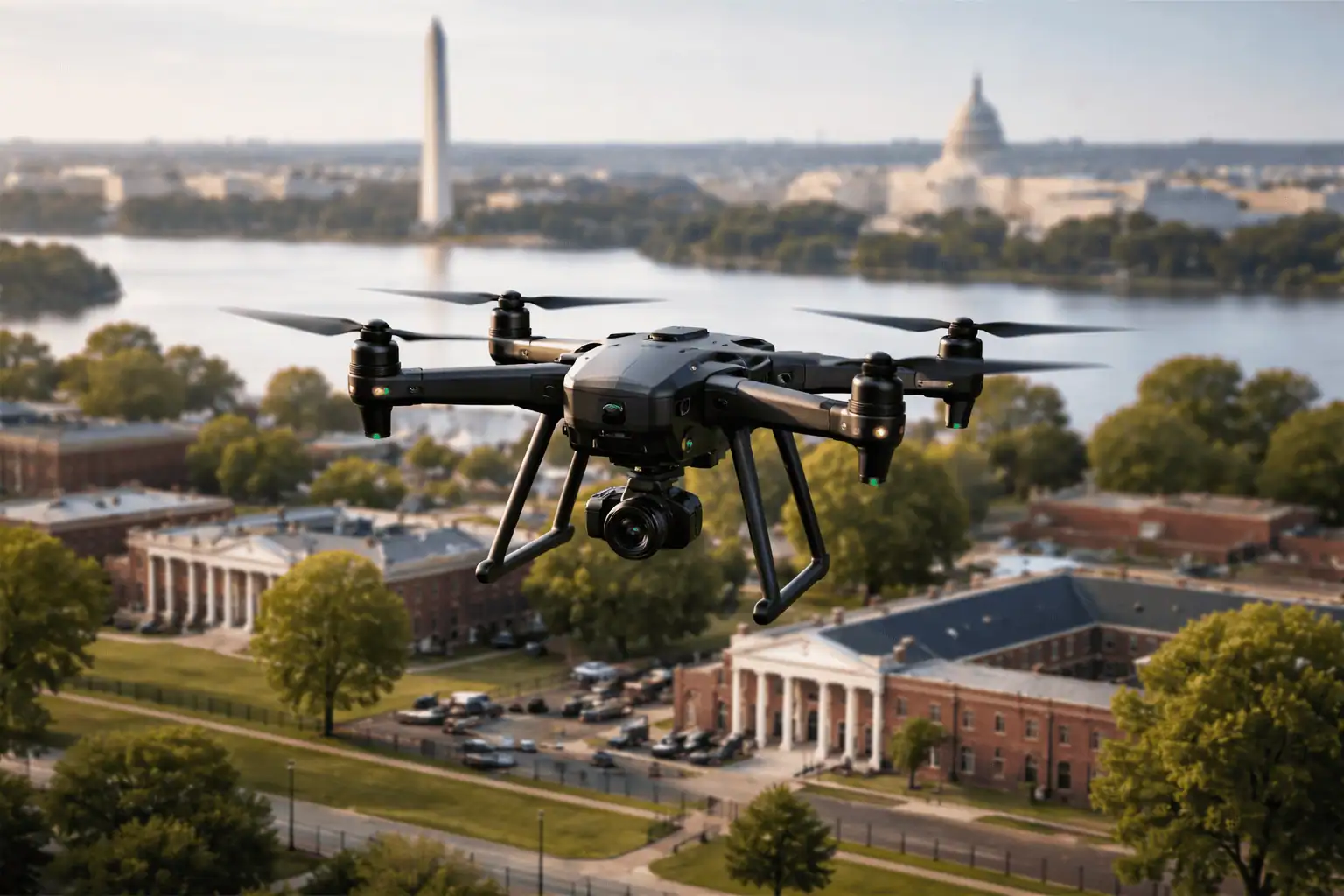 Droni non identificati sorvolano Fort McNair a Washington DC: allarme sicurezza per una base strategica con alti funzionari USA