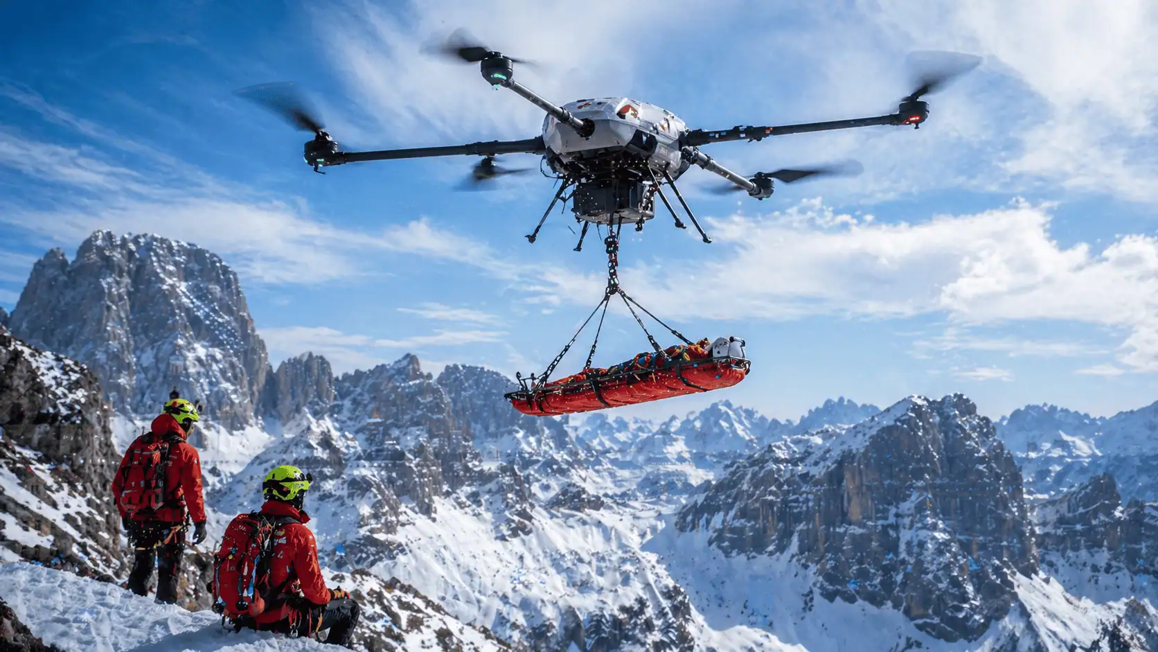 FlyingBasket testa i droni cargo sulle Dolomiti: soccorso alpino fino a 3 volte più veloce