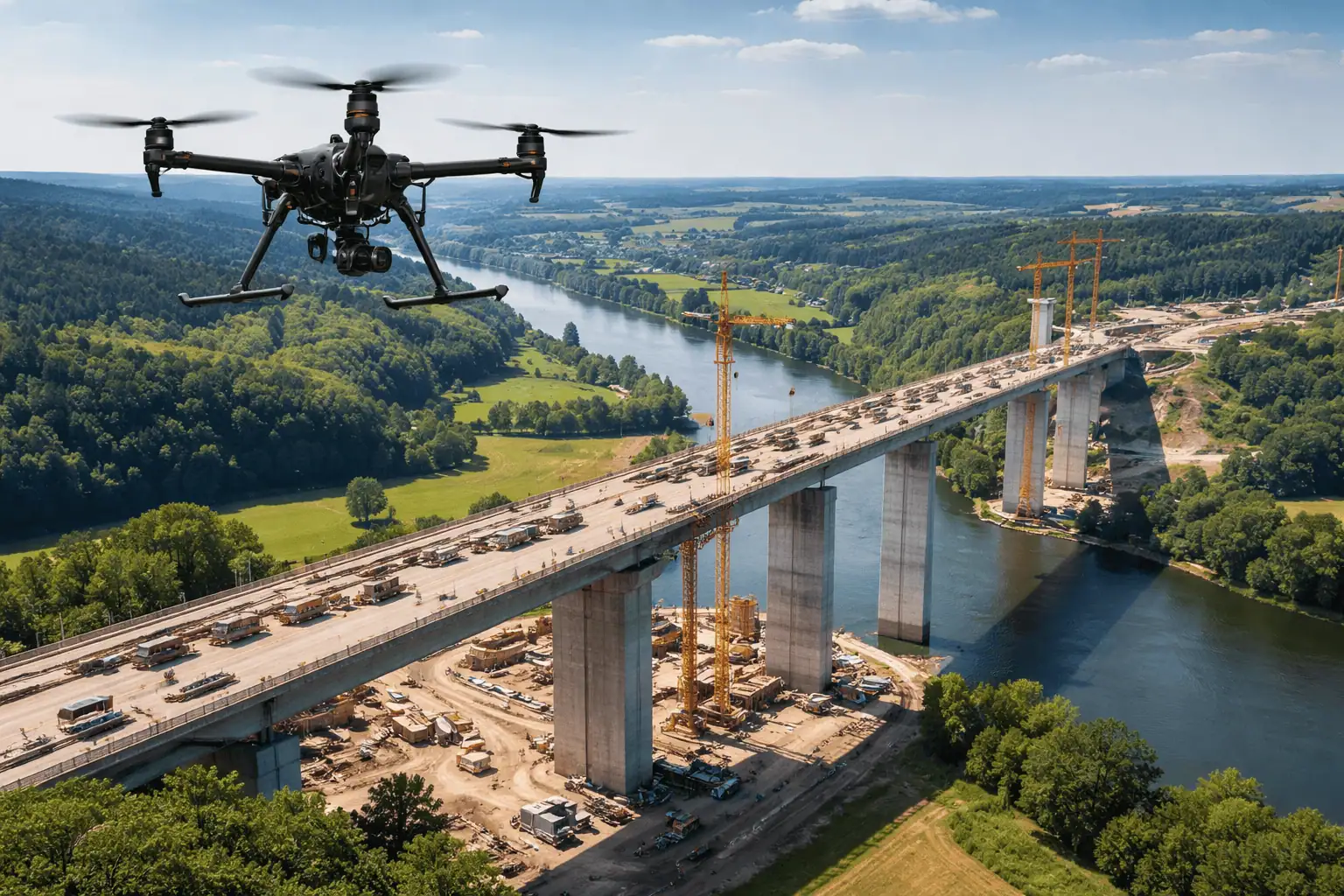 Skyports rivoluziona i rilievi infrastrutturali: droni BVLOS impiegati per un ponte in Germania