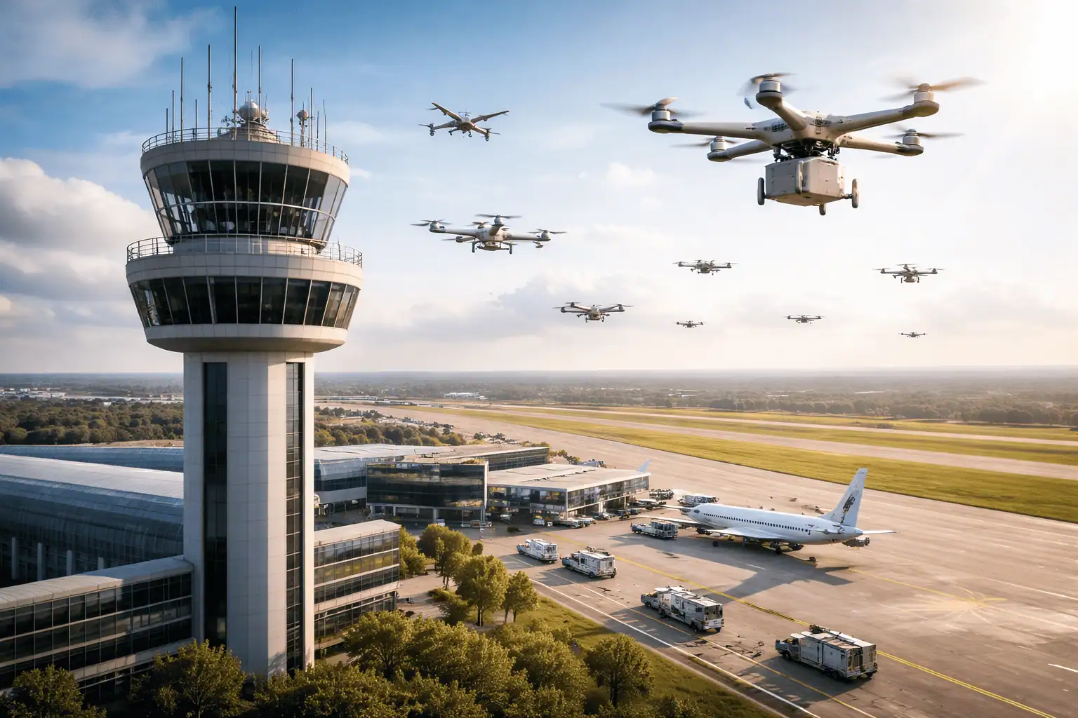 Danimarca, la prima torre di controllo che guida aerei e droni insieme: il progetto APR di Odense cambia il traffico aereo