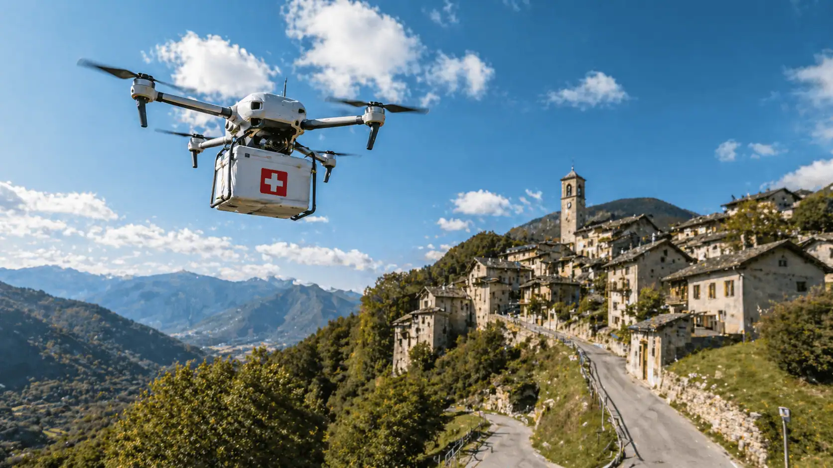 Morterone e i droni: farmaci consegnati dal cielo nel comune più piccolo d’Italia