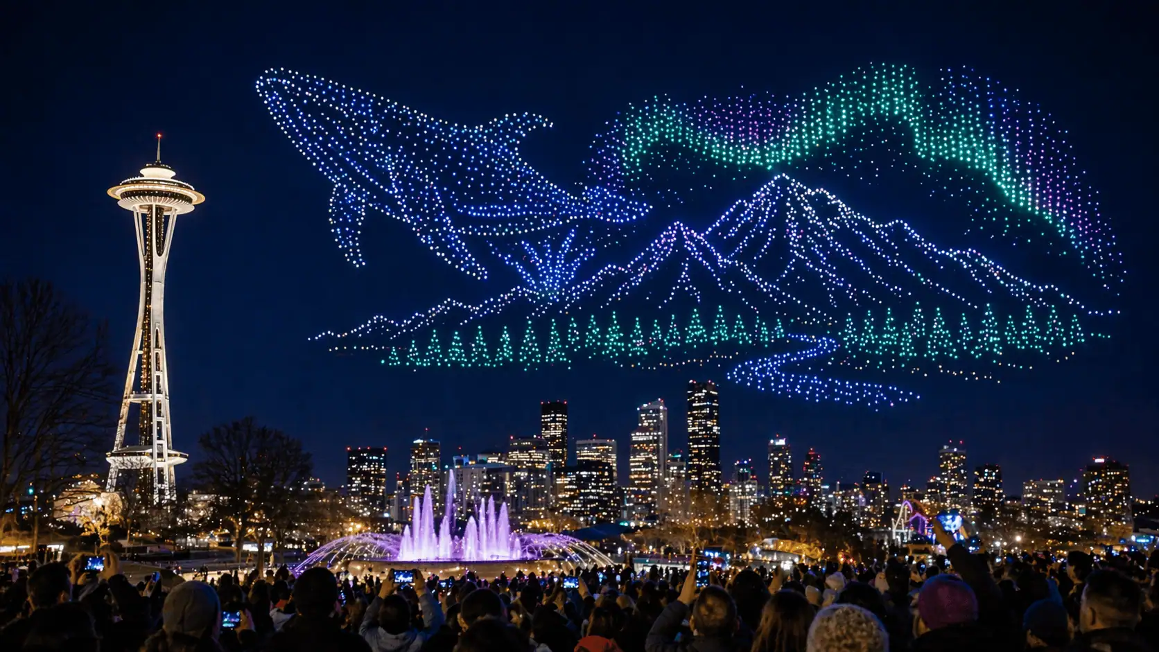 Princess Cruises porta a Seattle uno spettacolo gratuito di droni a tema Alaska: quando vederlo e perché è un evento da non perdere