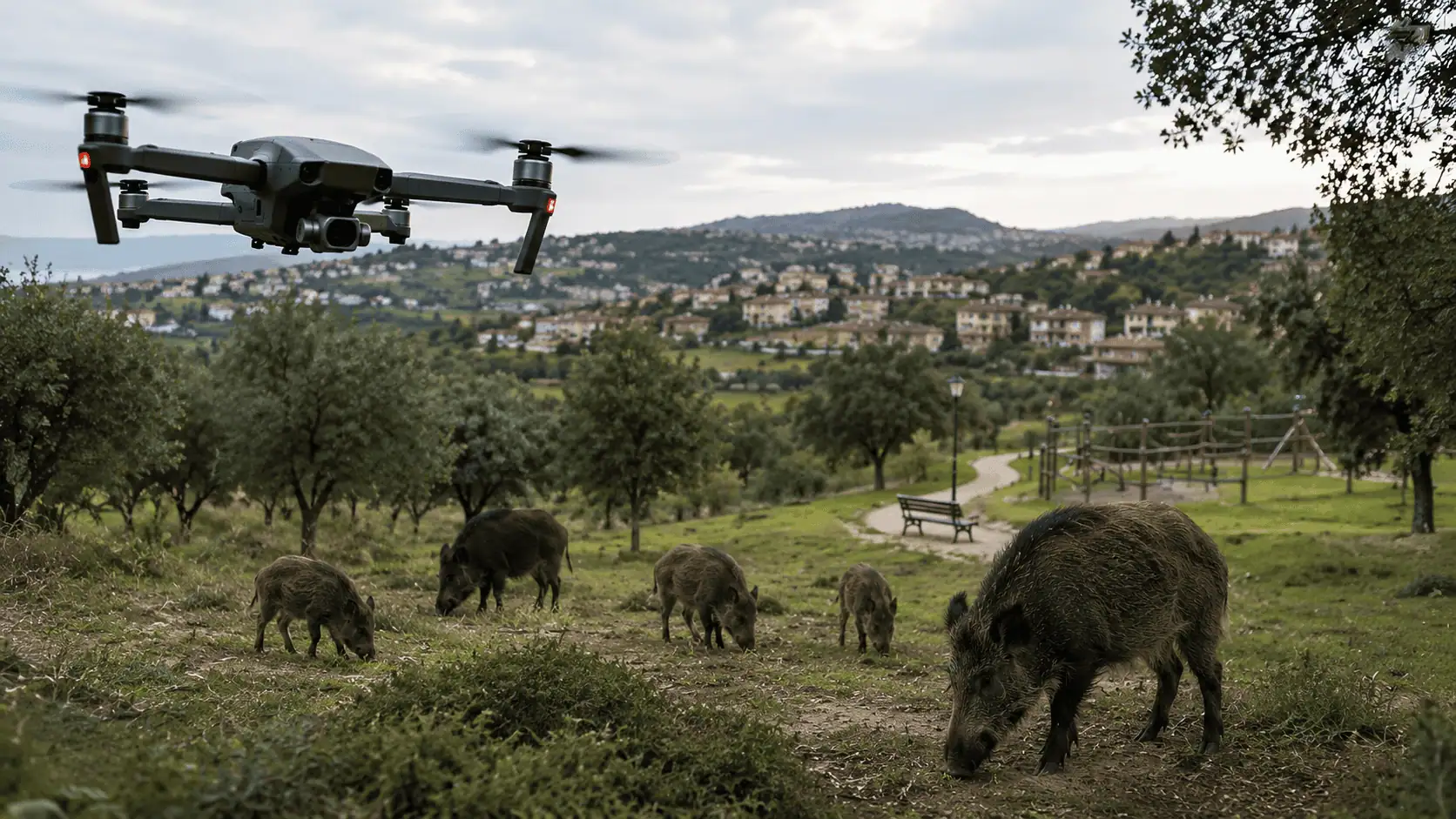 Cinghiali a Monterotondo, arrivano i droni: nuovo piano per monitoraggio e contenimento