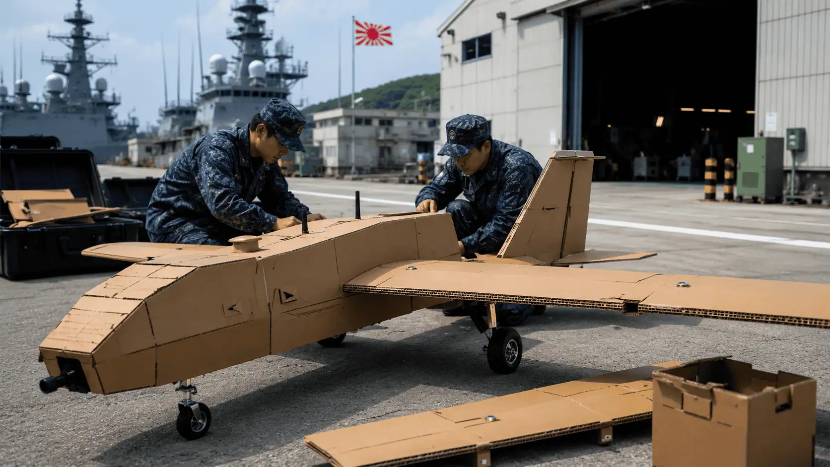 Droni militari in cartone: il Giappone punta su velivoli low cost per le guerre del futuro