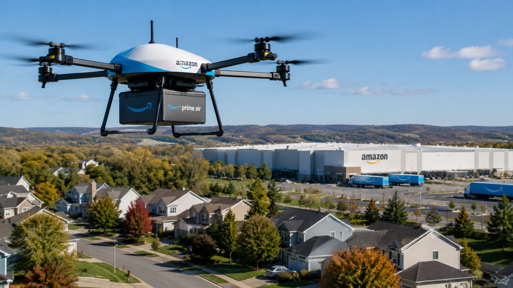 Amazon espande Prime Air: in arrivo una maxi area per le consegne con droni nello Stato di New York