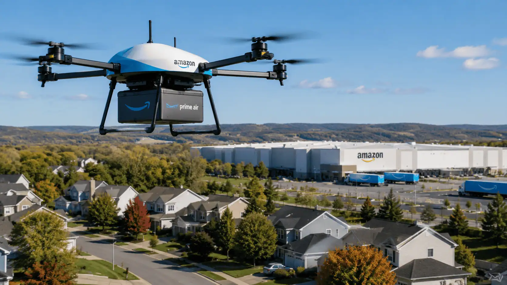 Amazon espande Prime Air: in arrivo una maxi area per le consegne con droni nello Stato di New York