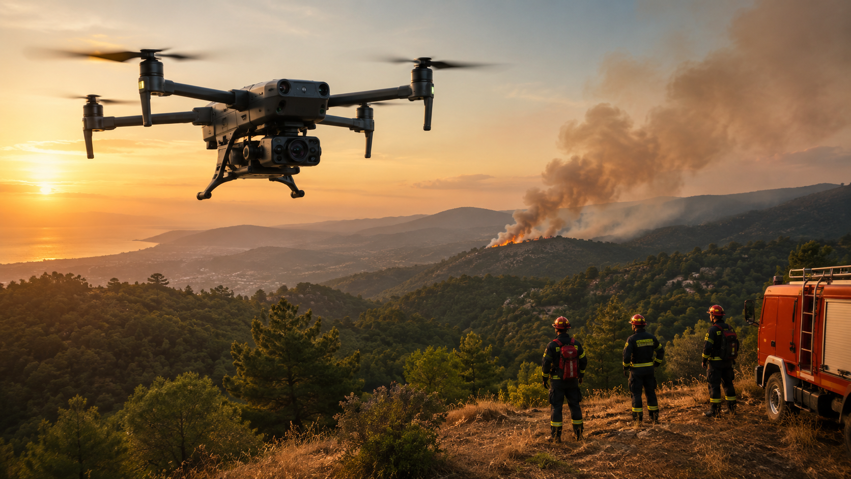 La Grecia punta sui droni antincendio: oltre 100 basi operative entro il 2026 per individuare i roghi nei primi minuti