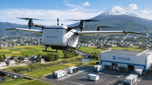 Aeronext presenta ActiveWing: il nuovo drone logistico per consegne a lungo raggio rivoluziona la rete SkyHub