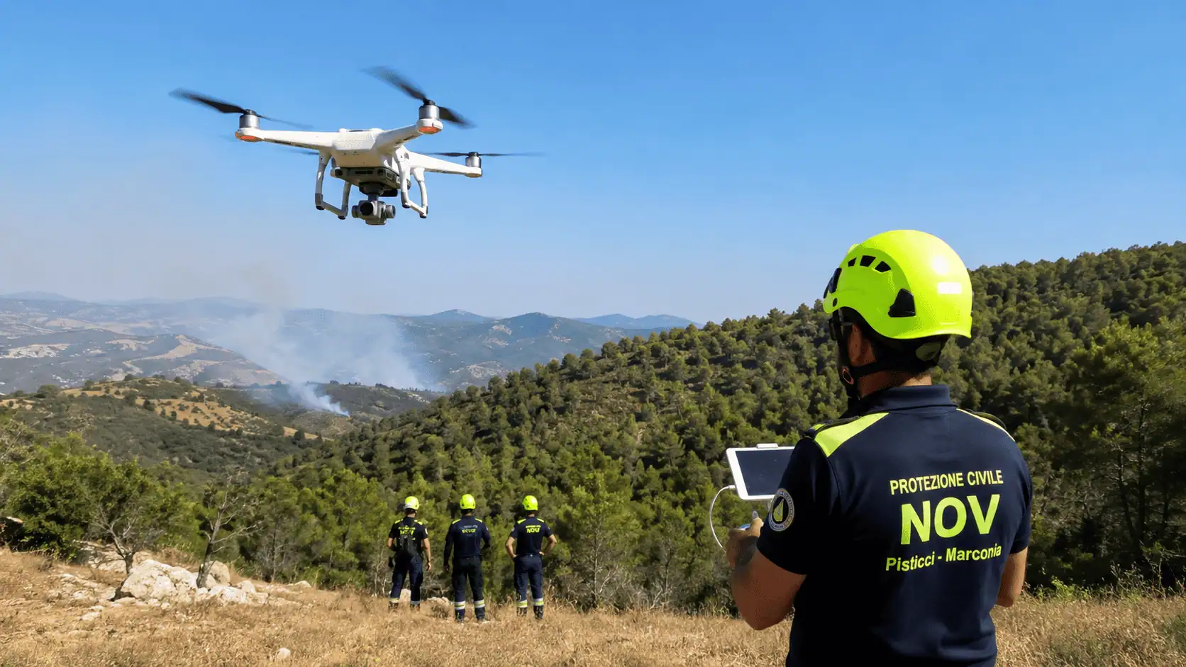 NOV, l’Unità Droni Antincendio Boschivo sorveglia il territorio: tecnologia e volontariato contro gli incendi estivi