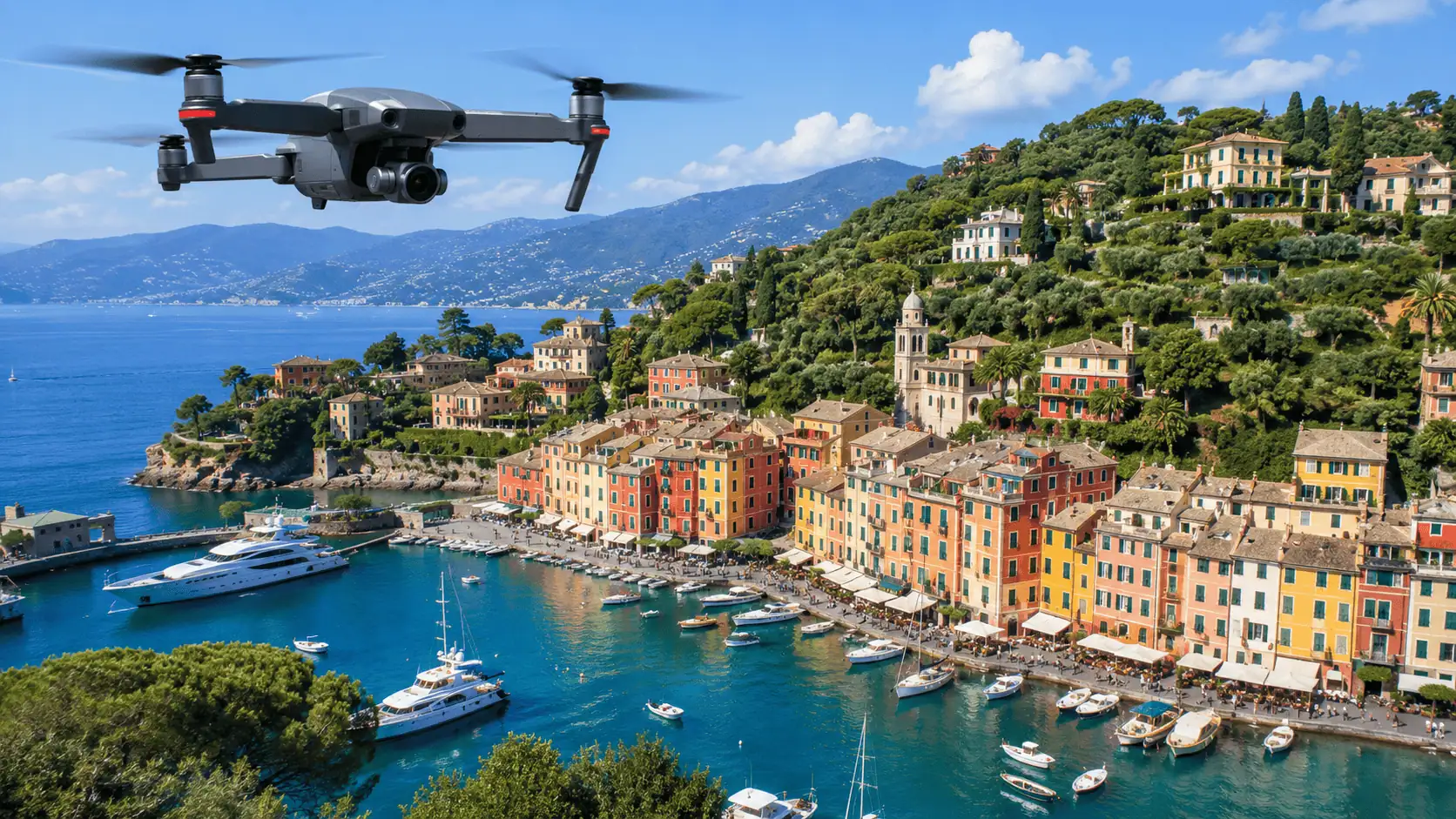 Portofino punta sui droni per controllare il turismo: il progetto potrebbe arrivare anche in altre città