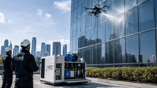 ABZ Innovation presenta Clean Station: la prima stazione di terra per rendere la pulizia industriale con droni più efficiente e scalabile