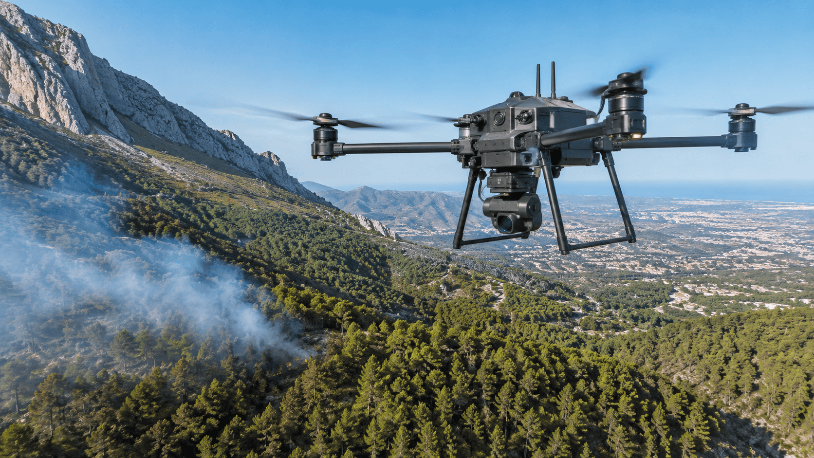 Monreale, al via il monitoraggio anti-incendio con i droni FireHound: sorveglianza h24 contro i roghi boschivi