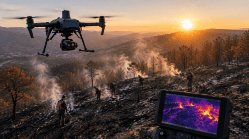 Droni con termocamere in azione dopo l'incendio di Morgongiori: così la Forestale previene la ripartenza delle fiamme