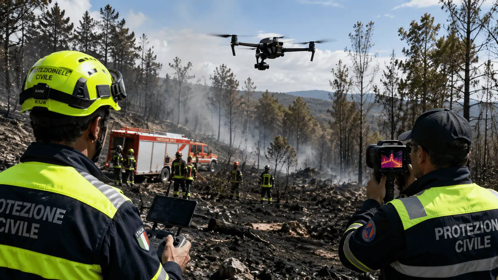 Lotta agli incendi boschivi: la Regione Toscana rafforza la Protezione Civile con droni e visori termici