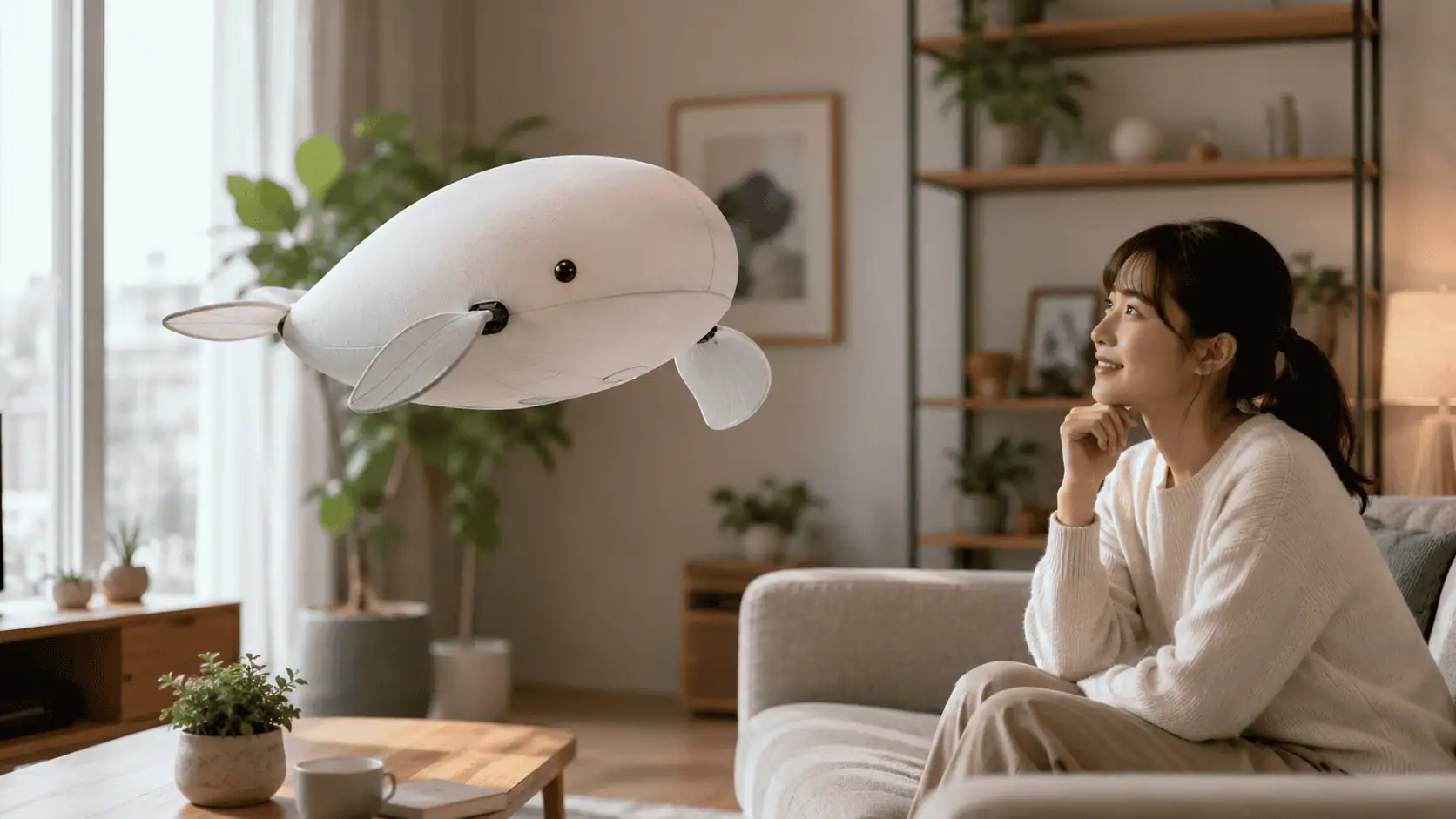 Cuddle-Fish: il robot volante a elio che sembra una piccola balena e potrebbe cambiare il concetto di compagnia domestica
