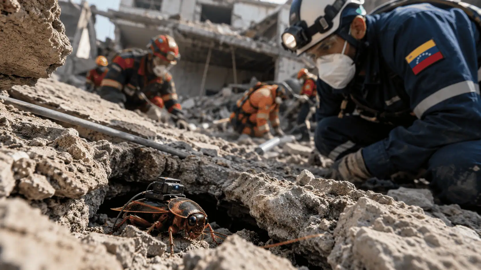 Droni a forma di scarafaggio tra le macerie del Venezuela: come i bioibridi stanno rivoluzionando i soccorsi dopo il terremoto