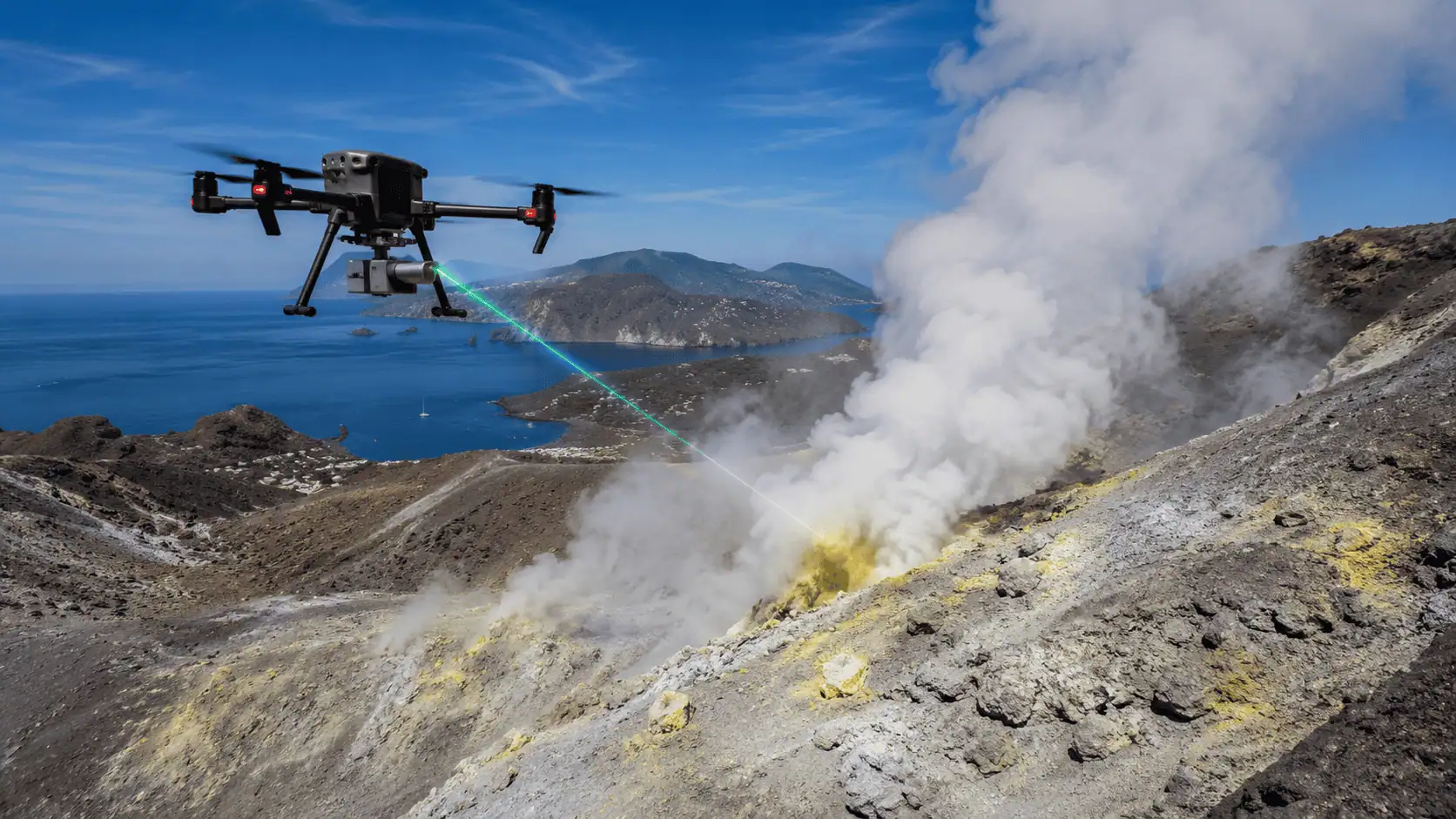 Droni e laser sull'isola di Vulcano: la nuova tecnologia che migliora il monitoraggio delle eruzioni