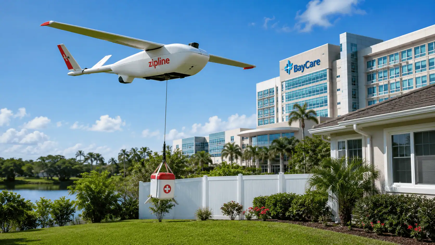 Zipline e BayCare rivoluzionano la sanità in Florida con la rete di droni per farmaci e campioni