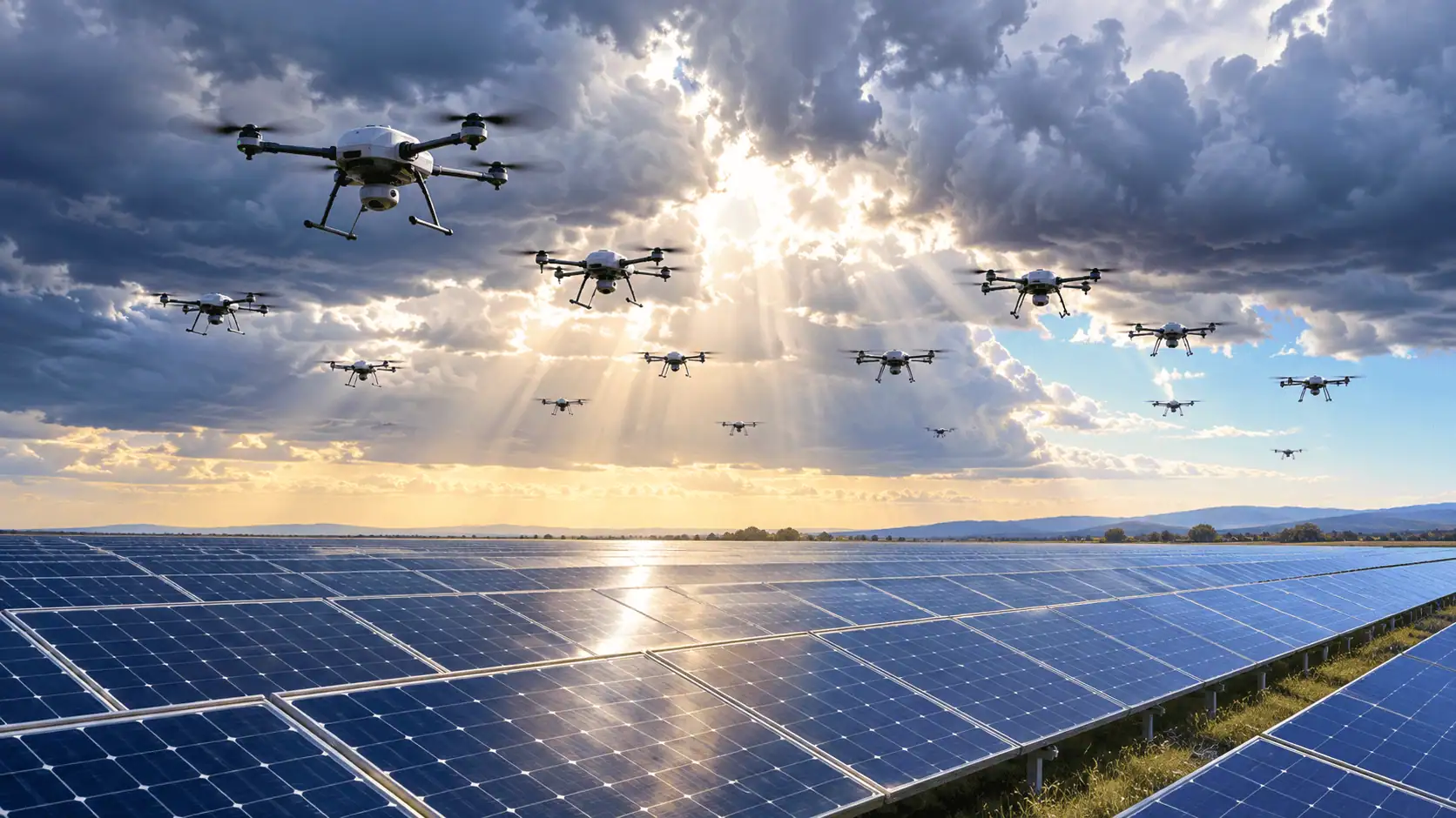 Droni contro le nuvole: la scommessa per aumentare la produzione del fotovoltaico