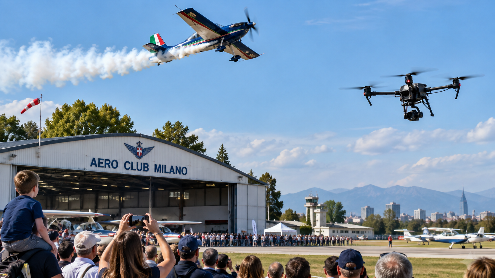 Aero Club Milano compie 100 anni: a Bresso una grande festa tra air show, campioni e droni