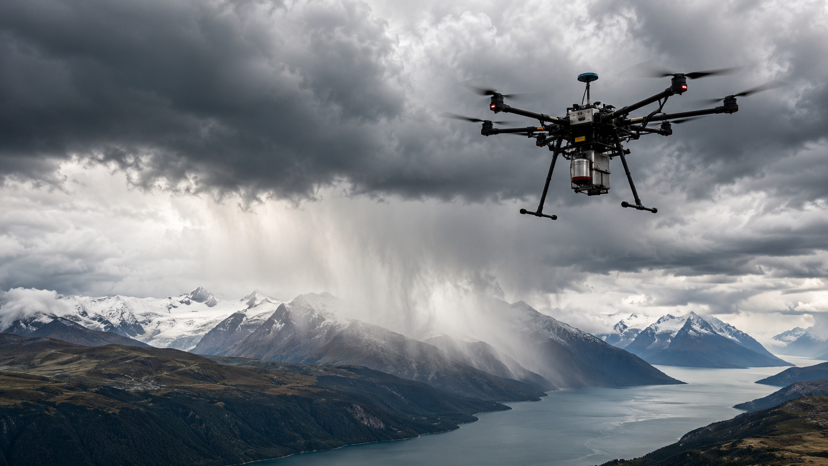 Droni e pioggia in Alaska: il cloud seeding punta a produrre nuova acqua