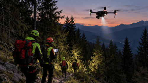 Drone con termocamera localizza un escursionista in difficoltà nel bosco: decisivo il soccorso alpino